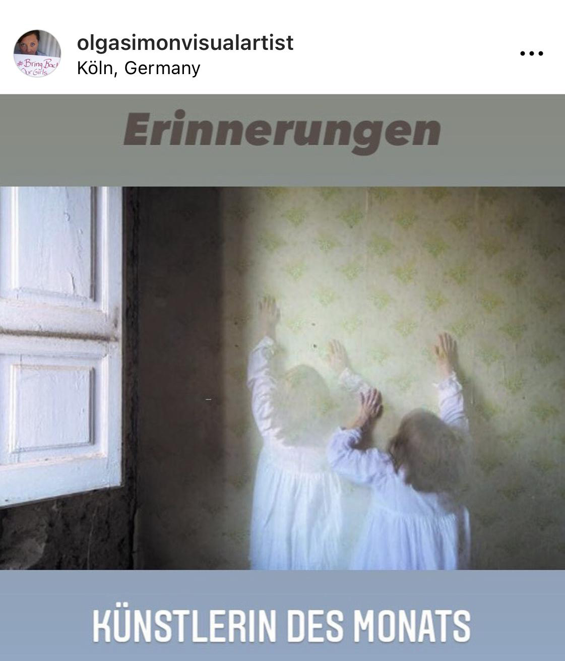 Olga Simón Erinnerungen [Memories]. 100 kubik – raum für spanische kunst Gallery. Cologne, Germany 2020 Solo exhibition. Empty House Casa vacía